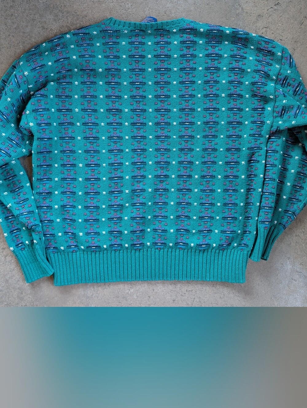 Pendleton VINTAGE 90s LOBO Cotton Sweater Made In USA Men's Large - Picture 2 of 11
